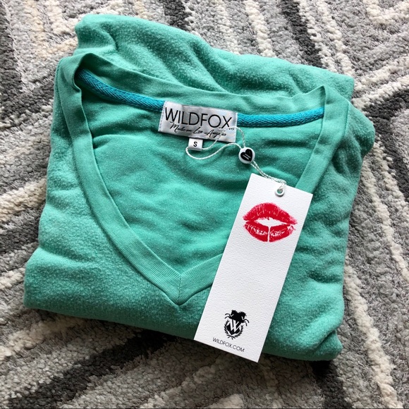 WILDFOX Baggy Beach Jumper Deep V Knit Pullover - Picture 4 of 16